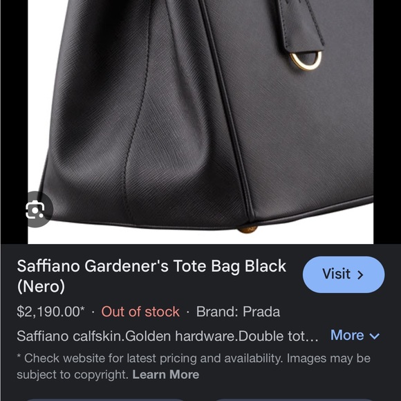 Prada
Saffiano Lux Leather Gardener's Tote - brown/tan - Picture 8 of 8